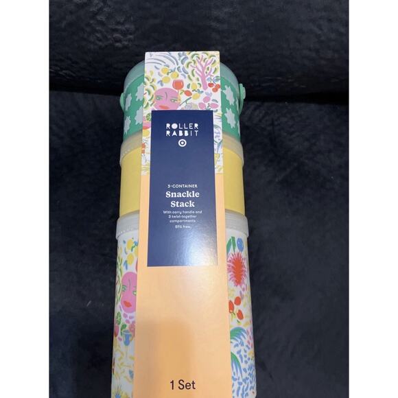 Roller Rabbit x Target 3-Container Snackle Stack NEW IN HAND Stackable BPA Free - Picture 8 of 8